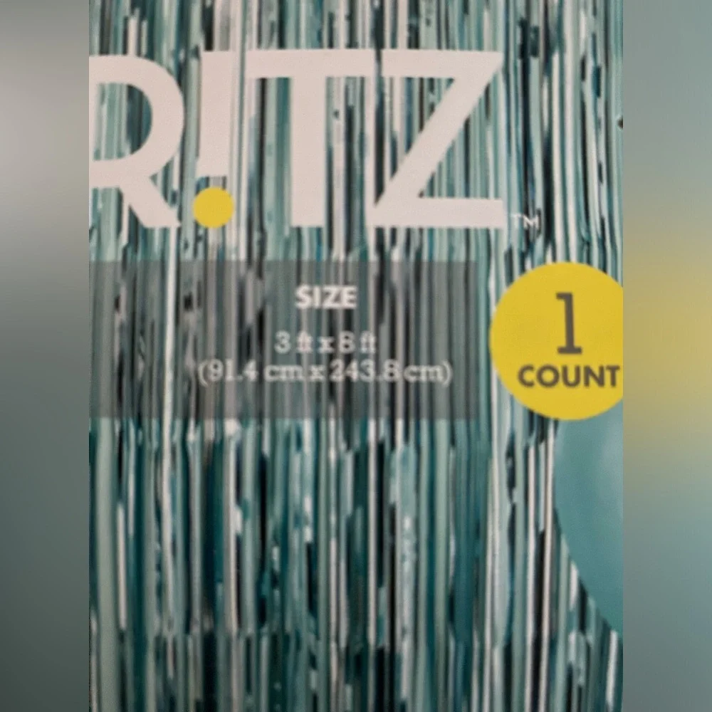 Fringe Backdrop‎ Teal Spritz 3' x 8' ft. Fun Party Event Decor